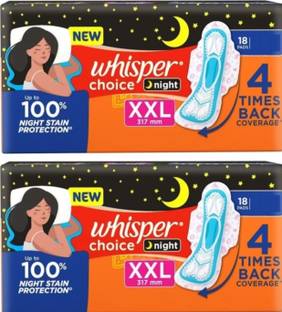 Whisper Choice Nights XXL 16x2 Sanitary Pad