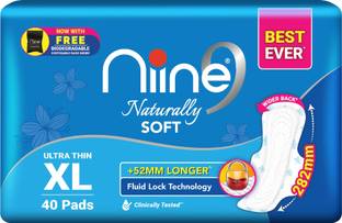niine Naturally Soft Ultra Thin XL Sanitary Pads (Combo of 1) with Disposal Bag Inside Sanitary Pad