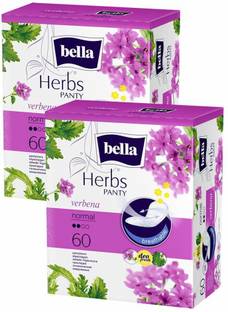Bella Herbs Panty-liners with Verbena - 60 Pieces (Pack of 2) Pantyliner