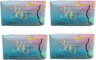AIRIZ Large 360 Protect 275mm Night Use 8pc Sanitary Pad pack of 4 Sanitary Pad