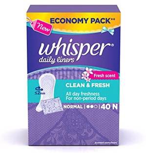 Whisper Daily Liners Fresh Scent - 40 N Pantyliner