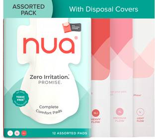 Nua Complete Comfort Pads (3XL+,5XL,4L)With Disposal Covers| Zero Irritation Promise Sanitary Pad