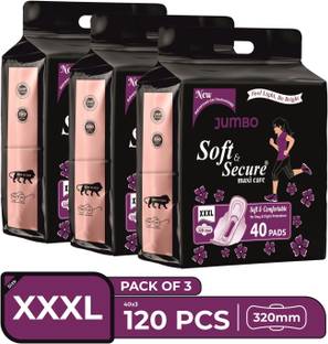 soft & secure Dry net soft & comfortable sanitary pad for Day & Night Protection XXXL Sanitary Pad
