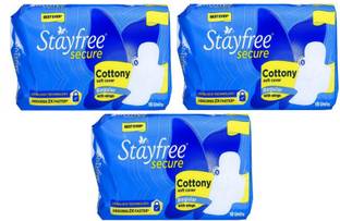 STAYFREE secure Cottony Regular 230 mm - 18x3 Sanitary Pad