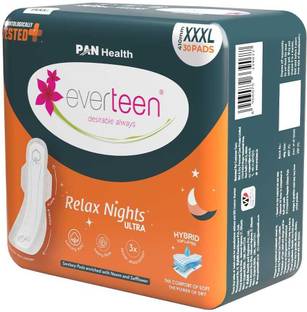 everteen XXXL Ultra-Thin Overnight Sanitary Pads for Heavy Flow |75% Longer No Leaks | Sanitary Pad