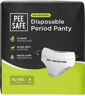 Pee Safe Period Panty for Women Disposable (XL-XXL) Super Absorbent 360 Degree Protection Sanitary Pad