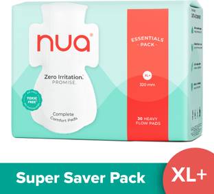 Nua Complete Comfort 30 Heavy Flow XL+ | Essentials Pack | 4X Comfort Sanitary Pad