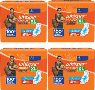 Whisper Choice Ultra XL280mm@6+6+6+6 Sanitary Pad