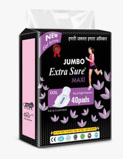 Extra Sure JUMBO Maxi 40 pads XXXL Day & Night Sanitary Pad Sanitary Pad