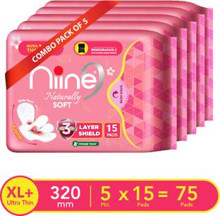 niine Naturally Soft Ultra Thin XL+ SUPER SAVER Sanitary Napkins Sanitary Pad