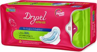 Dryvel Ultra-XXL Sanitary Pads | Extra Long ,Odour Control | Wide Wings & 3X Absorption Sanitary Pad