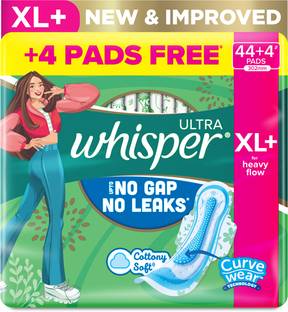 Whisper Ultra Hygiene+Comfort XL+ , For Heavy Flow Sanitary Pad