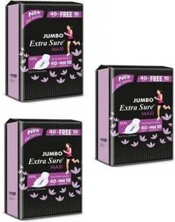 Extra Sure jumbo maxi sanitary pad [xxxl] extra comfor table dry cover help long -lasting best dry feel all night protection supar comfortable Sanitary Pad