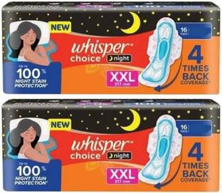 Whisper Ultra Overnight Sanitary Pad with Wings - XXL Plus 16x2 Pads Sanitary Pad