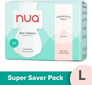 Nua Complete Comfort 30 Light Flow L | Essentials Pack | 4X Comfort Sanitary Pad