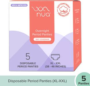 Nua Overnight Period Panties | 5 Disposable | XL - XXL Sanitary Pad