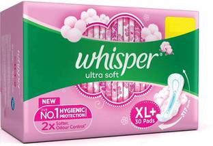 Whisper Ultra Soft XL Plus - (30 Count) Sanitary Pad pink Sanitary Pad