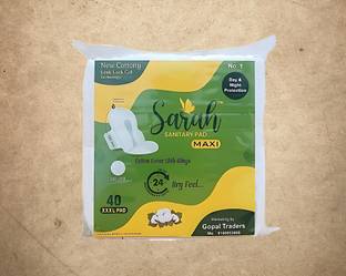 Sarah Super Maxi with Odor Control, 40 pads Sanitary Pad