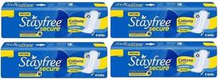 STAYFREE Secure Cottony soft cover Regular - 6+6+6+6 Pads Sanitary Pad