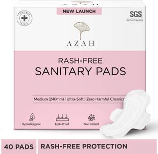 AZAH Utra Soft Light Flow Sanitary Pads For Women | 100% Rash-Free | Leakproof Sanitary Pad