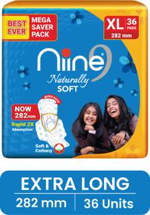 niine Naturally Soft XL Pad With Anti Leak Flow, Extra Soft and Cotton Sanitary Pad
