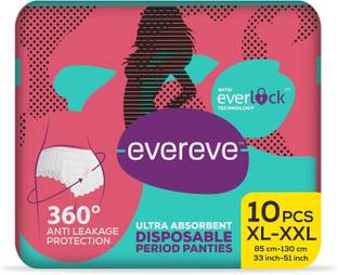 EverEve Disposible Period Panties XL-XXL 10 Count Leaks, protection for women & Girls Pantyliner