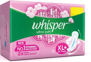 व्हिस्पर Ultra Soft XL Plus - (30 Count) Sanitary Pad pink
