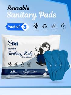 SIZI Blue Cloth SanitaryPad | Eco-Friendly & Washable | Soft, Breathable & Leak-Proof Sanitary Pad