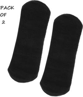SIZI Black Reusable and Washable Cotton Menstrual cloth pad (Extra Large,Pack of 2) Pantyliner