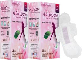 CareDone (50PantyLiner,Pack 2)Organic Cotton Ultra Thin Panty liners,Menstrual Pads Pantyliner