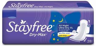 STAYFREE drymax all night ultra-dry xl 28 Sanitary Pad