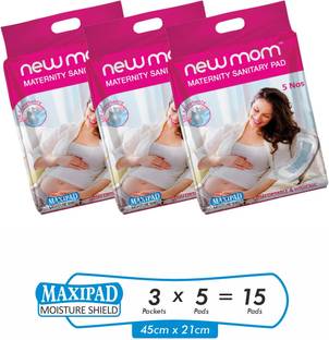 न्यूमॉम Disposable Maternity Pads (Maxi) - pack of 3 units