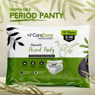 CareDone Disposable Period Panties, 0% Leaks, Sanitary protection for women & Girls Sanitary Pad