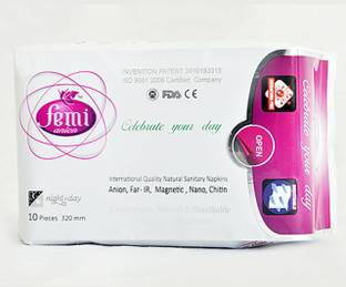 Femi FEMI9 NAPKIN XXL 320mm 10 PADS Sanitary Pad (Pack of 10) Sanitary Pad