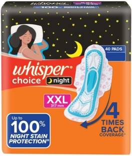 Whisper choice night XXL 40 Pads Pack of 1 Sanitary Pad