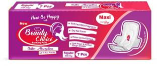 Beauty Choice Dry Net Cover, Soft Feel & Better Absorption upto 12hrs - Regular, 240mm (7pads) Sanitary Pad