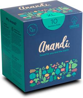 Anandi Organic Biodegradable pads with Disposal pouch XL Sanitary Pad Sanitary Pad