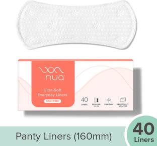 Nua Super Thin (160mm) || Rash-Free & Toxin-Free || Soft Comfortable Top Layer Pantyliner