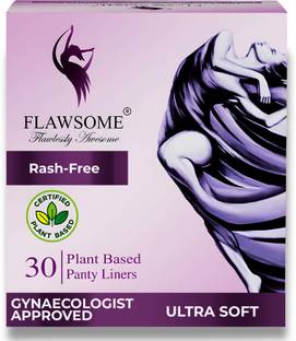 FLAWSOME Panty Liner, Plant-Based, Unscented, Rash-Free, Pantyliner