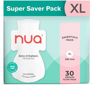 Nua Complete Comfort 30 Medium Flow XL | Essentials Pack | 4X Comfort Sanitary Pad