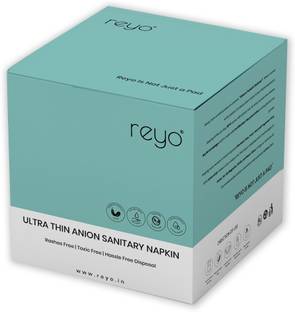 REYO New & Improved Anion Sanitary Napkins | Biodegradable - 290mm (15 pads) Sanitary Pad