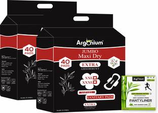 Argonium Prime Ultra Clean Sanitary Pads For Women | XXL (Pack Of 80 Pads, 290mm) Sanitary Pad