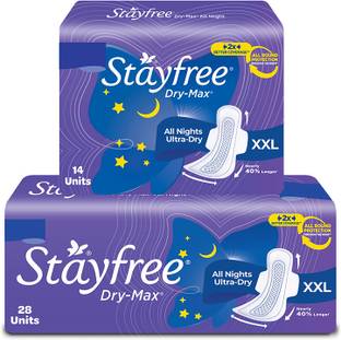 STAYFREE Dry-Max All Night Ultra-Dry A Sanitary Pad