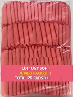 NANO Ultra Soft Sanitary Pads For Women, XXLarge Pack of 20 Napkins Sanitary Pad