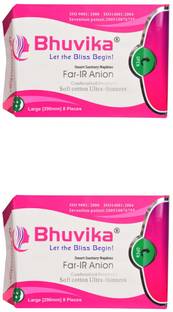 bhuvika Anion Smart Sanitary Napkin 2 Large (290 mm 8 Pads) Combo Sanitary Pad