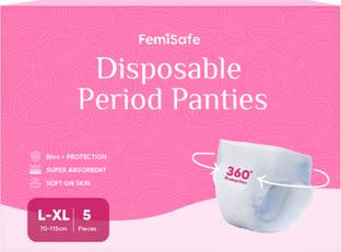 FemiSafe Disposable Period Panties | Leak proof, Ultra soakage & 360 degree coverage Sanitary Pad