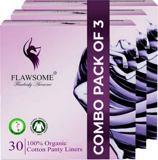 FLAWSOME Cotton Panty Liners | 90 Liners | Soft, Leak-Proof & Rash-Free Care Pantyliner