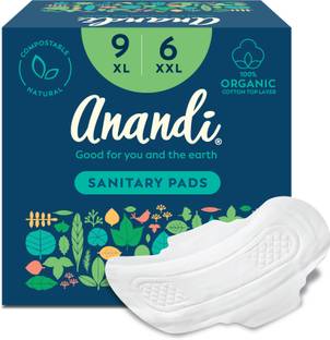 Anandi Organic Biodegradable pads with Disposal pouch COMBO Sanitary Pad