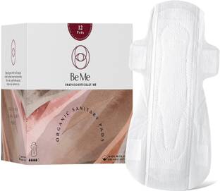 BE ME Corn & Bamboo Fiber 0% Leaks Combo (4R+4L+4XL) Period Pads With Disposable Pouch Sanitary Pad
