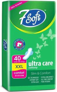 7soft 7 ULTA CARE COTTONY SOFT XXL Sanitary Pad Sanitary Pad (Pack of 40) Sanitary Pad